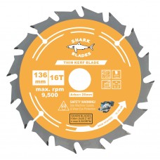 Thin Kerf TCT Circular Saw Blade 136mm 16 Teeth